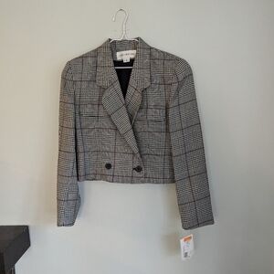 VTG 90s/Y2K Jones New York Womens 6 Cropped Academia Style Blazer Wool Blend NWT